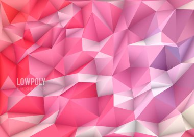 Pembe soyut geometrik, düşük Poli stil vektör çizim grafik arka plan