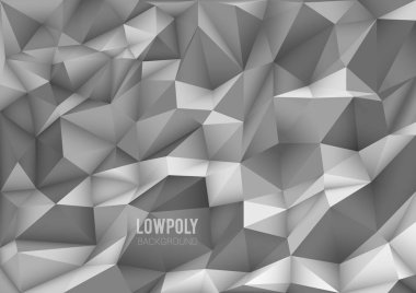 Gri soyut geometrik, düşük Poli stil vektör çizim grafik arka plan