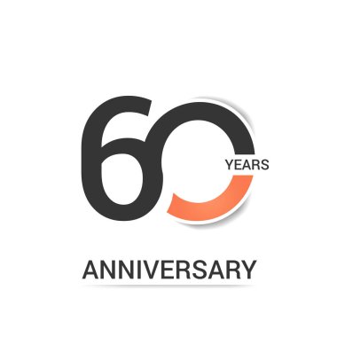 60 yıl yıldönümü geometrik tarzı ile vektör çizim renkli düşük Poli tasarımıyla 