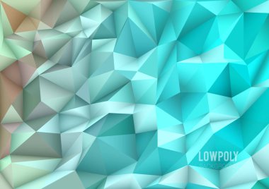 Camgöbeği soyut geometrik, düşük Poli stil vektör çizim grafik arka plan