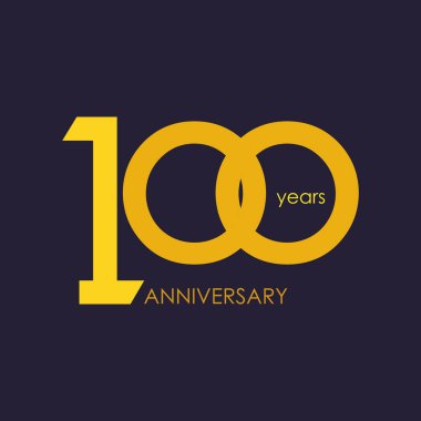 100 yıl yıldönümü geometrik tarzı ile vektör çizim renkli düşük Poli tasarımıyla