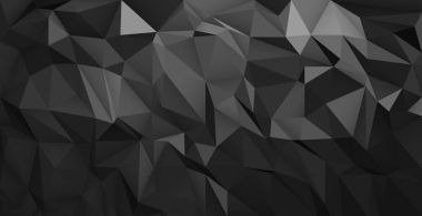 Siyah soyut geometrik, düşük Poli stil vektör çizim grafik arka plan