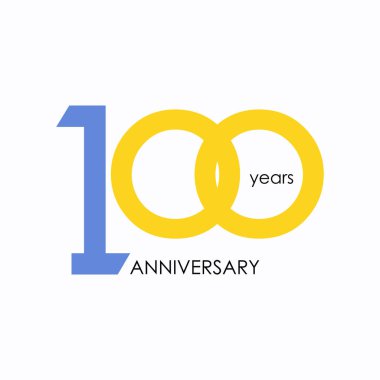 100 yıl yıldönümü geometrik tarzı ile vektör çizim renkli düşük Poli tasarımıyla