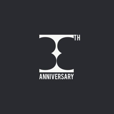 88 yıl yıldönümü kutlama basit logo tasarım. Sayı siluet siyah arka plan, vektör çizim üzerinde beyaz kutu içinde. 