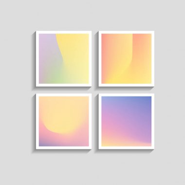 Pastel holografik arka kümesi için kapak, el ilanı, broşür, Poster, sosyal medya