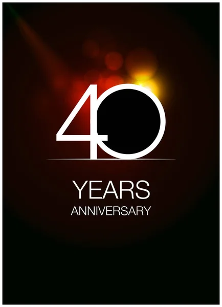 Years Anniversary Logo Celebration Vector Illustration Dark Background — Stock Vector