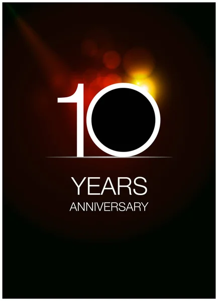 Years Anniversary Logo Celebration Vector Illustration Dark Background — Stock Vector