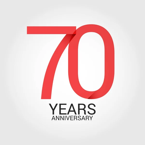 Ilustración Vectorial Colorida Plantilla Logotipo Con Número Rojo Aniversario Años — Vector de stock