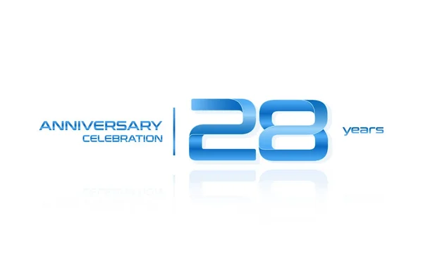 Años Aniversario Celebración Azul Logotipo Plantilla Ilustración Vectorial Aislado Sobre — Archivo Imágenes Vectoriales