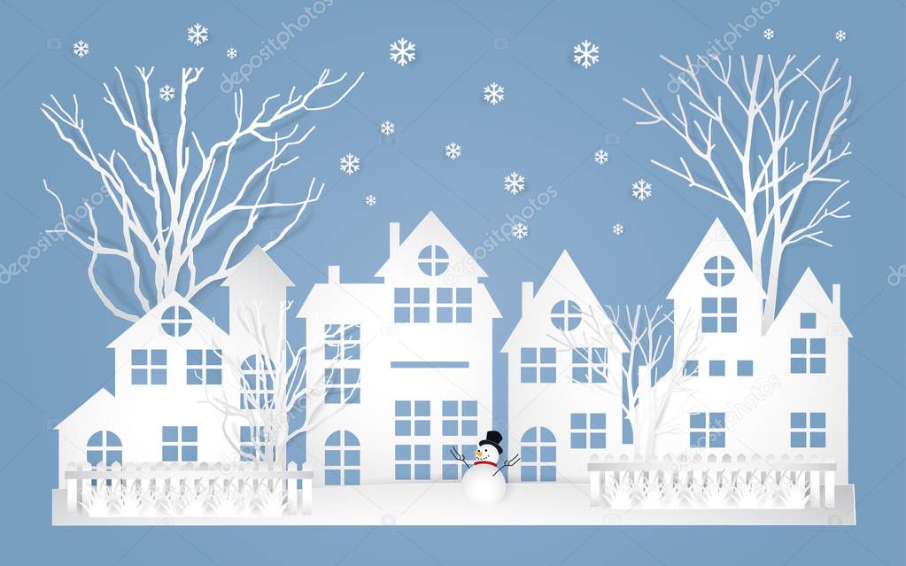 Colorful vector illustration for winter theme, background for Christmas or New Year greeting card