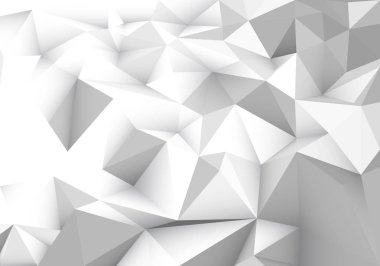 Gri soyut geometrik, düşük Poli stil vektör çizim grafik arka plan
