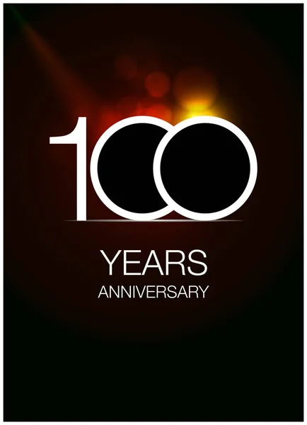 Celebración Del Logotipo Del Aniversario 100 Años Ilustración Vectorial Sobre — Archivo Imágenes Vectoriales