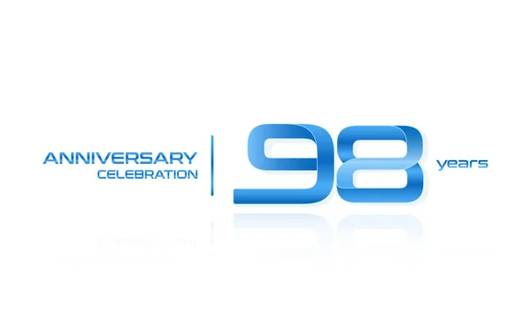 Jahre Jubiläumsfeier Blaue Logo Vorlage Vektorabbildung Isoliert Auf Weißem Hintergrund — Stockvektor