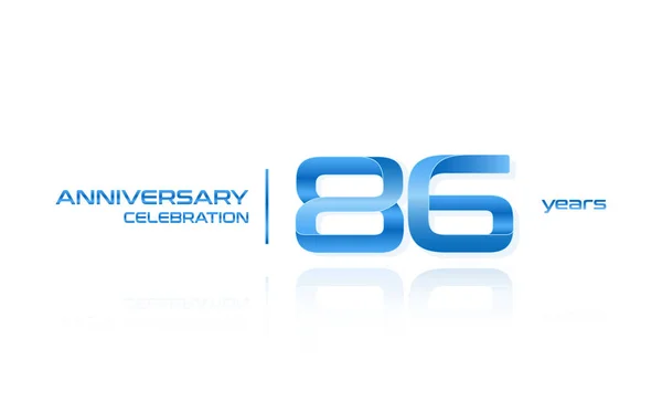 Jahre Jubiläumsfeier Blaue Logo Vorlage Vektorabbildung Isoliert Auf Weißem Hintergrund — Stockvektor