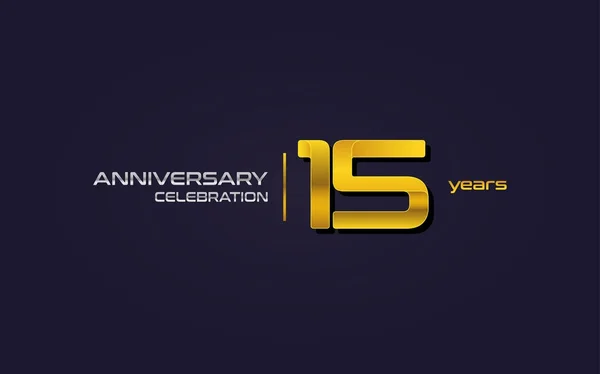 Logo Celebración Del Aniversario Años Amarillo Ilustración Vectorial Sobre Fondo — Archivo Imágenes Vectoriales