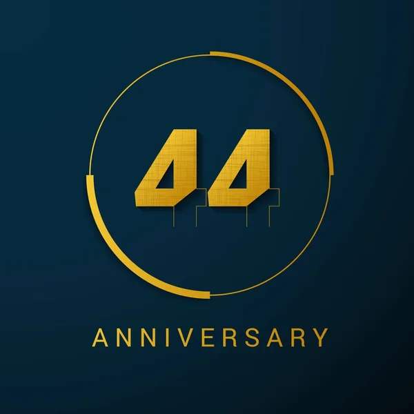 Anos Anniversary Vector Logo Design Ilustração Vetorial Fundo Escuro —  Vetores de Stock