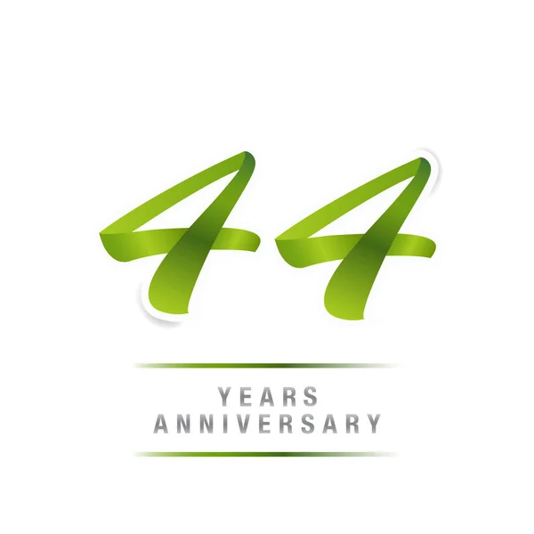 Años Celebración Del Logotipo Del Aniversario Verde Ilustración Vectorial Aislada — Archivo Imágenes Vectoriales