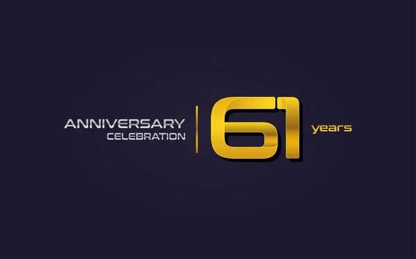 Lat Anniversary Celebration Logo Żółty Ilustracji Wektorowych Ciemnym Tle Fioletowy — Wektor stockowy