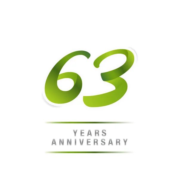 Ans Green Anniversary Logo Celebration Illustration Vectorielle Isolée Sur Fond — Image vectorielle