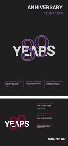 Ans Anniversaire Logotype Design Avec Des Styles Qui Chevauchent Entre — Image vectorielle