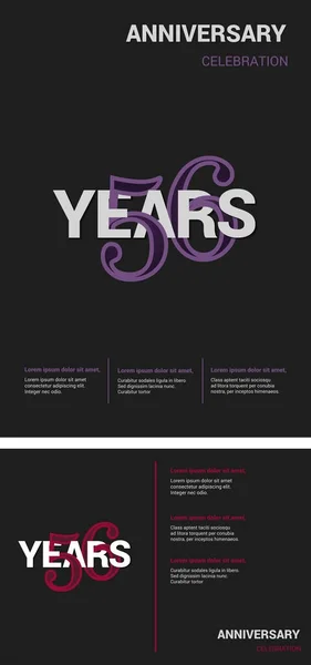 Ans Anniversaire Logotype Design Avec Des Styles Qui Chevauchent Entre — Image vectorielle