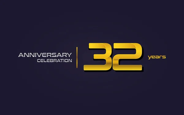 Anos Logotipo Celebração Aniversário Amarelo Ilustração Vetor Fundo Roxo Escuro —  Vetores de Stock