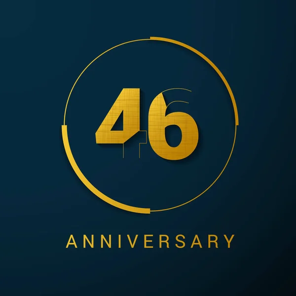 Anos Anniversary Vector Logo Design Ilustração Vetorial Fundo Escuro —  Vetores de Stock