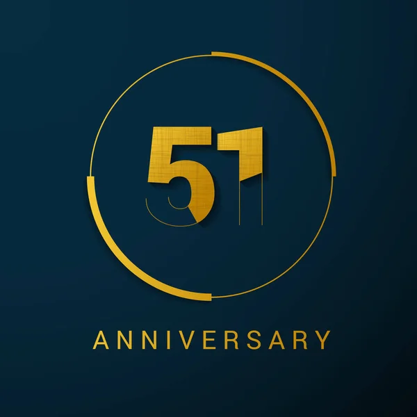 Anos Anniversary Vector Logo Design Ilustração Vetorial Fundo Escuro —  Vetores de Stock