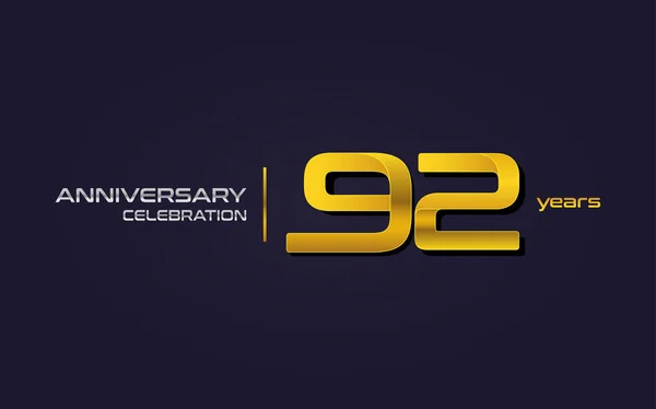Jaar Verjaardag Viering Logo Geel Vectorillustratie Donkere Paarse Achtergrond — Stockvector