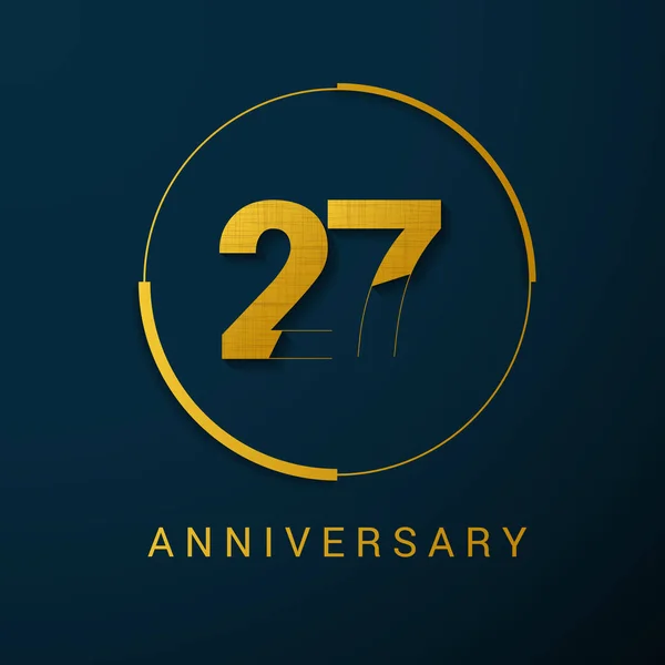 Ans Anniversaire Vector Logo Design Illustration Vectorielle Sur Fond Sombre — Image vectorielle