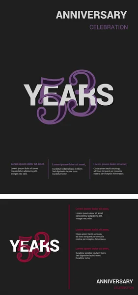 Anos Anniversary Logotype Design Com Estilos Sobrepostos Entre Números Letras — Vetor de Stock