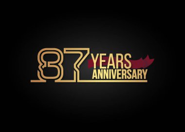 87 yıl yıldönümü kutlama logo
