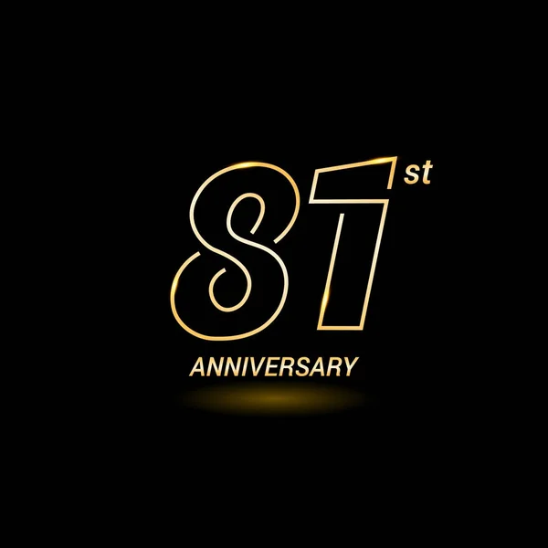 81 years anniversary logo — Stock Vector
