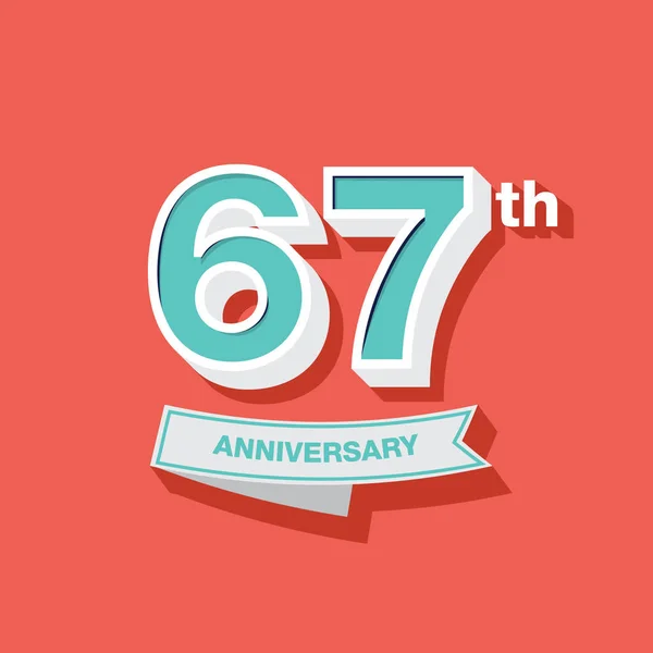 Conception du 67e anniversaire — Image vectorielle