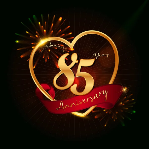 Logotipo del aniversario de 85 años — Archivo Imágenes Vectoriales