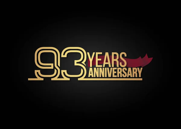 Логотип празднования 93-летия — стоковый вектор