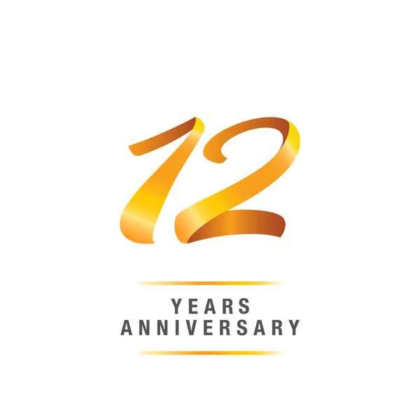 Yaşındaki Altın Yıldönümü Kutlama Logosu Beyaz Arka Plan Üzerinde Izole — Stok Vektör