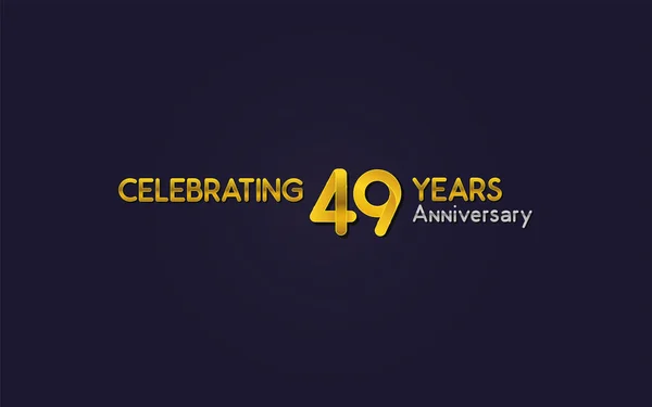 Anos Logotipo Celebração Aniversário Ouro Ilustração Vetorial Fundo Escuro —  Vetores de Stock
