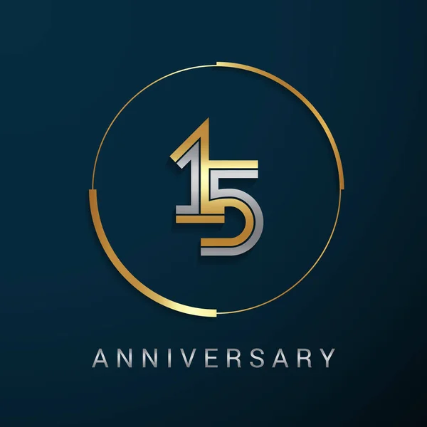 15 lat rocznica logotyp — Wektor stockowy