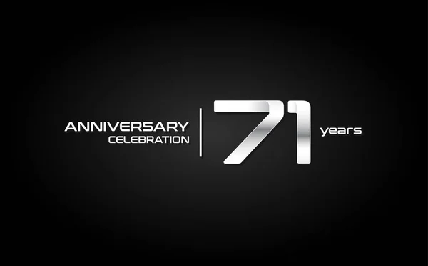 Lat Anniversary Celebration Logo Biały Gradient Ilustracja Wektorowa Ciemnym Tle — Wektor stockowy