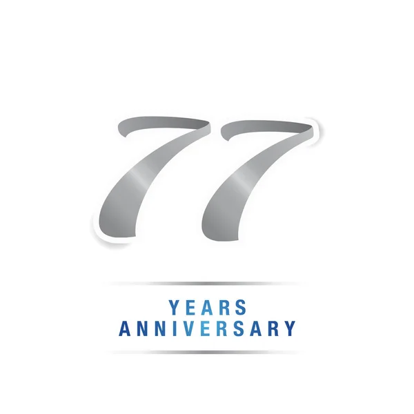 Yıl Yıldönümü Kutlama Logosu Vektör Illüstrasyon Izole Beyaz Arka Plan — Stok Vektör
