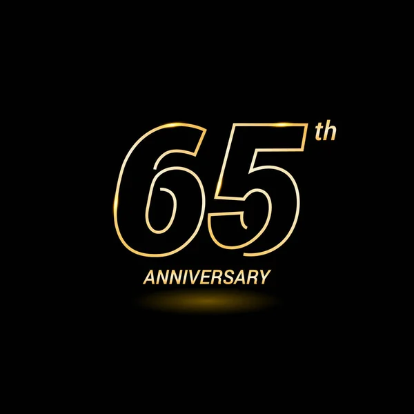 Logo del aniversario de 65 años — Vector de stock