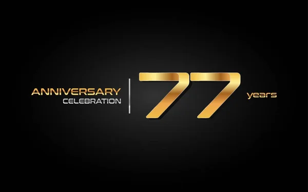 Anos Ouro Logotipo Celebração Aniversário Ilustração Vetorial Fundo Preto —  Vetores de Stock