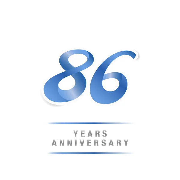 Años Aniversario Celebración Azul Logotipo Plantilla Ilustración Vectorial Aislado Sobre — Vector de stock