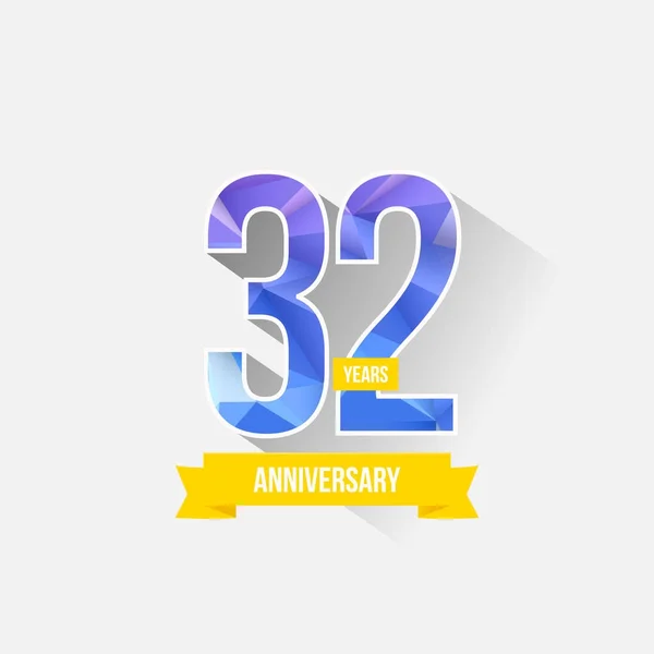 Years Anniversary Low Poly Design Colorful Vector Illustration Isolated White — Stock Vector