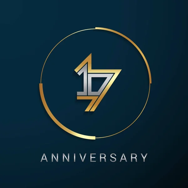 17 χρόνια επέτειο λογότυπο — Διανυσματικό Αρχείο