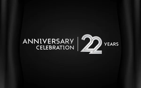 Anos Anniversary Logotype Com Silver Multi Linear Number Ilustração Vetorial — Vetor de Stock