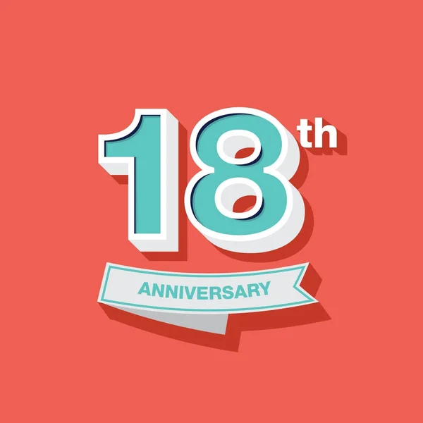 Conception du 18e anniversaire — Image vectorielle