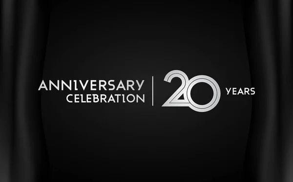 Logotipo Del Aniversario Años Con Número Lineal Multi Plata Ilustración — Archivo Imágenes Vectoriales