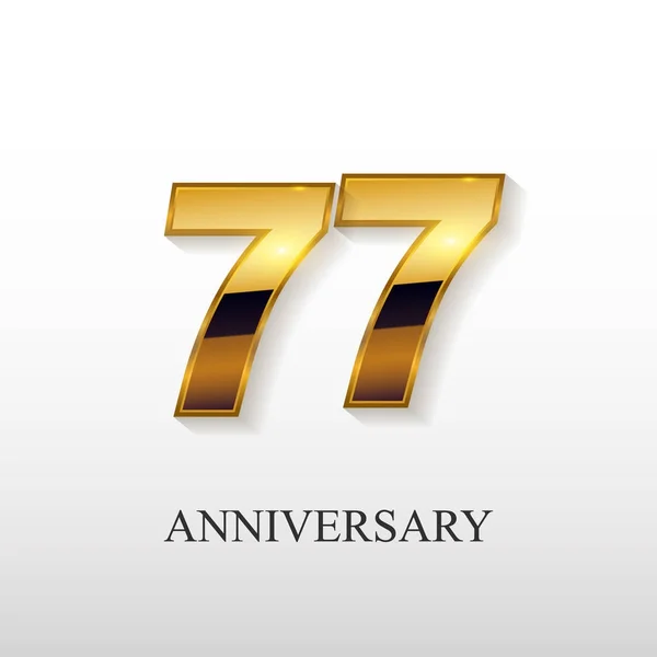 Años Aniversario Oro Diseño Logo Vector Ilustración Vectorial Aislado Fondo — Vector de stock
